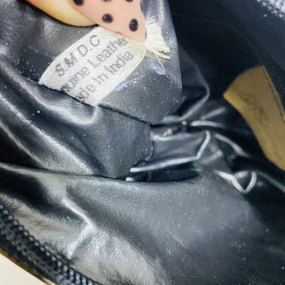 Vintage BOTARY 1980s Hand Painted Genuine Leather Shoulder Bag Art Deco - Picture 10 of 10